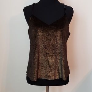 Metallic Gold and Black Tank